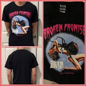 Broken Promises Horror Spider Girl Mens Shirt Size Medium